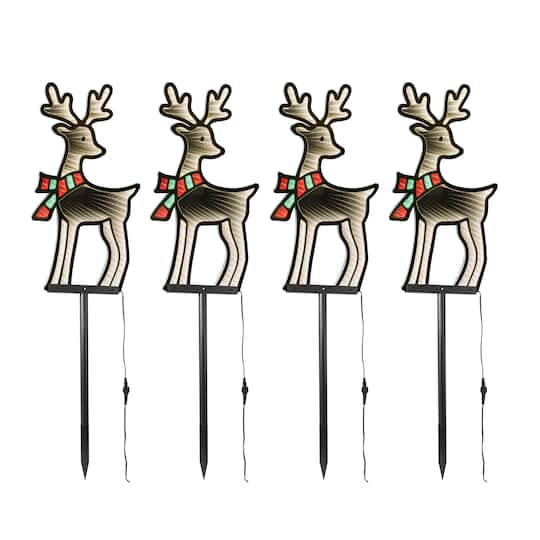 Melrose 23.75" Reindeer Pathway Light EkkoLight, 4ct.